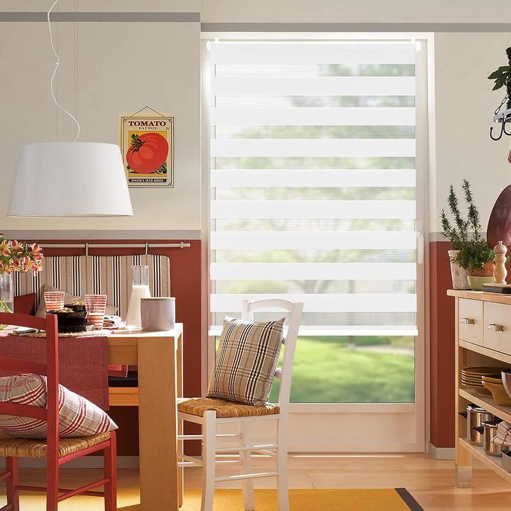 SBARTAR Doppelrollo schnurlos Klemmfix Rollos für Fenster ohne Bohren &amp; zum Bohren, Weiss 100x140cm