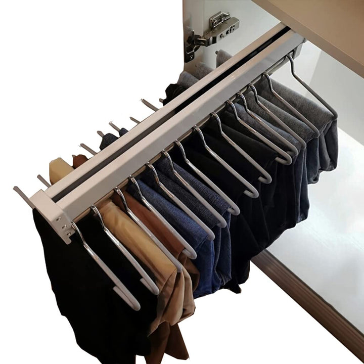 Ausziehbare Kleiderstange zum Herausziehen der Kleiderbügel Verstellbarer Kleiderschrank Kleiderstan