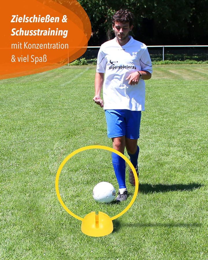 Trainingsringe – Orange – 4er Set ø50cm – elastisch & bruchsicher – für Hundesport, Fussball & Schul