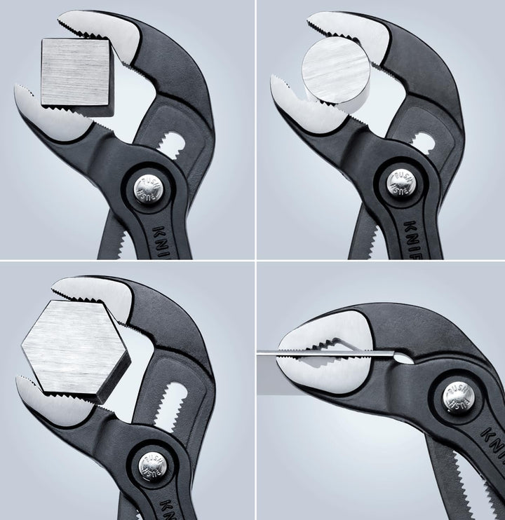 KNIPEX Cobra, Wasserpumpenzange | Rohrzange, gross, Chrom-Vanadium, atramentiert, 300 mm, 87 01 300