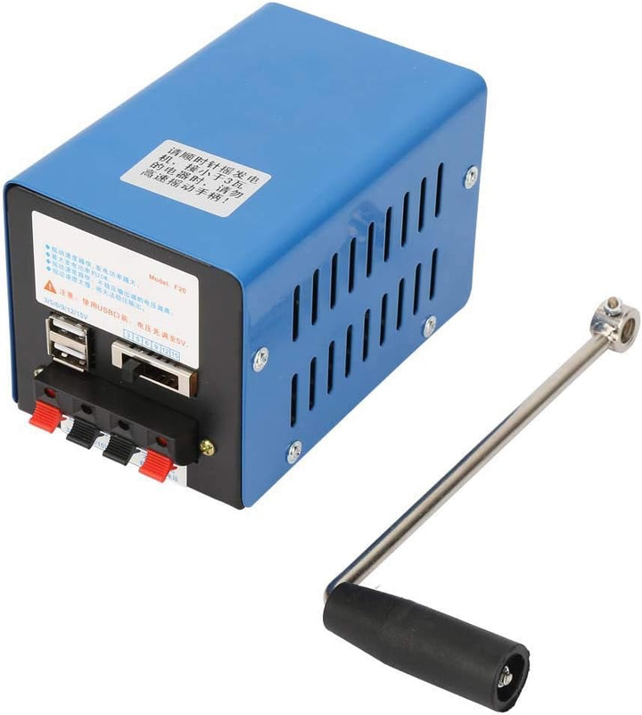 Handkurbel Generator, Kurbelgenerator Generator USB Aufladung Tragbarer Ladegenerator Notladedynamot