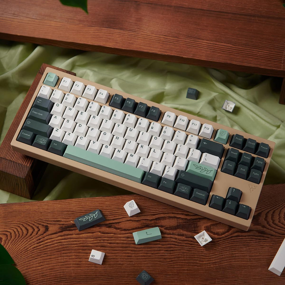 141 Tasten PBT Botanical Keycaps Cherry Profile DYE-SUB Geeignet für 61/64/68/84/87/96/104/108 Mecha