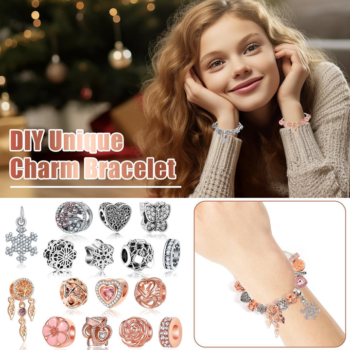Adventskalender Schmuck 2024 Frauen Teenager Mädchen, Weihnachtskalender Schmuck mit 24 tolle Damen