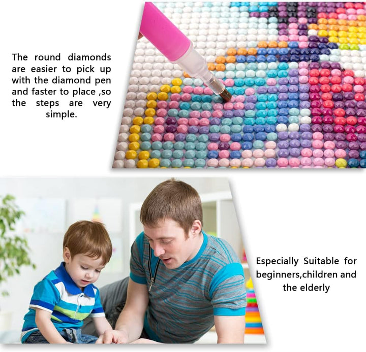 DCIDBEI 30 x 40CM 5d Diamant Malerei Frau Erwachsene, Malen Nach Zahlen Schmetterling Fee für Kinder