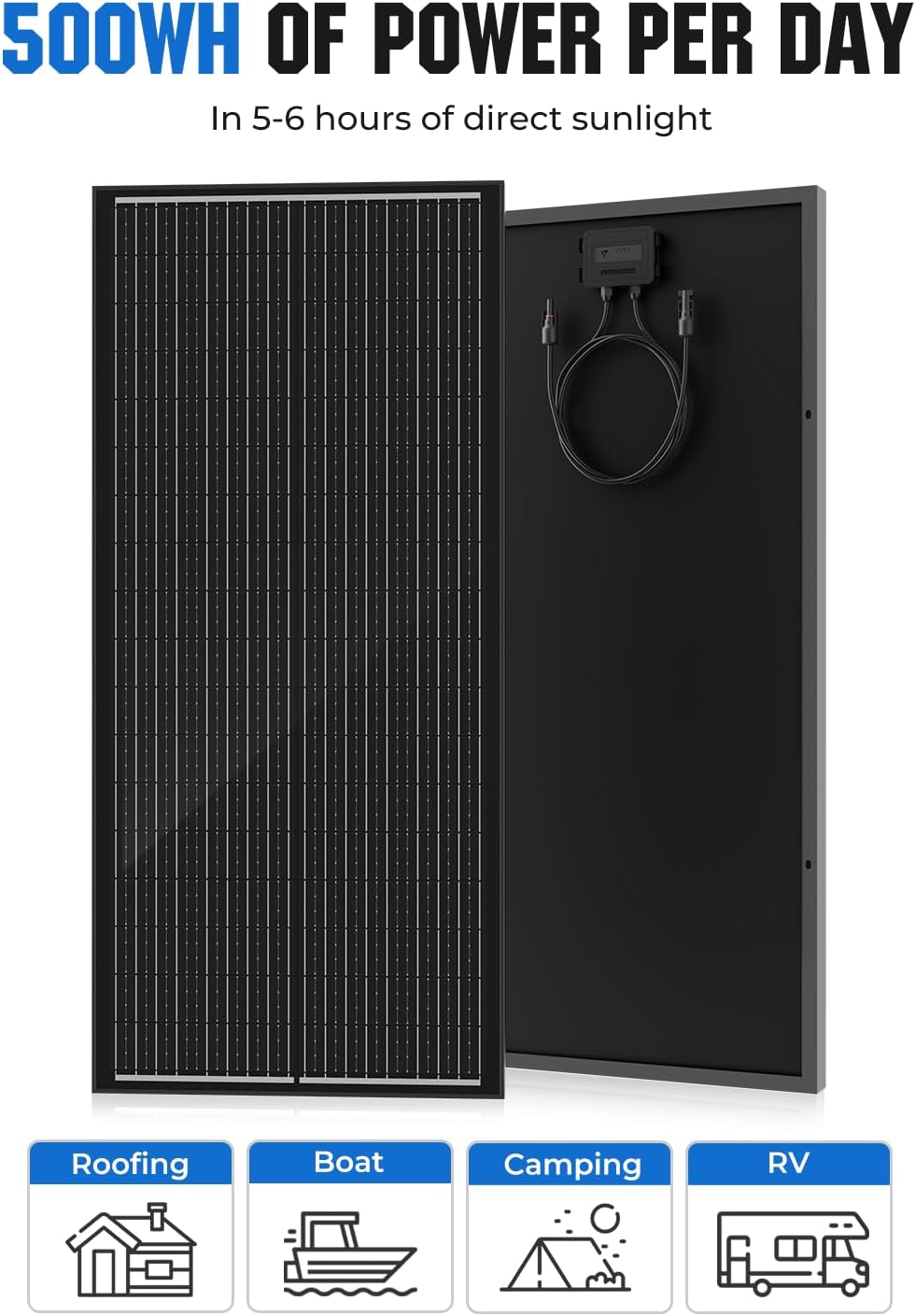 18BB 100Watt Solarpanel, N-Type 12 V 100 W Solarmodul, 25% Hocheffiziente Monokristalline PV-Module,