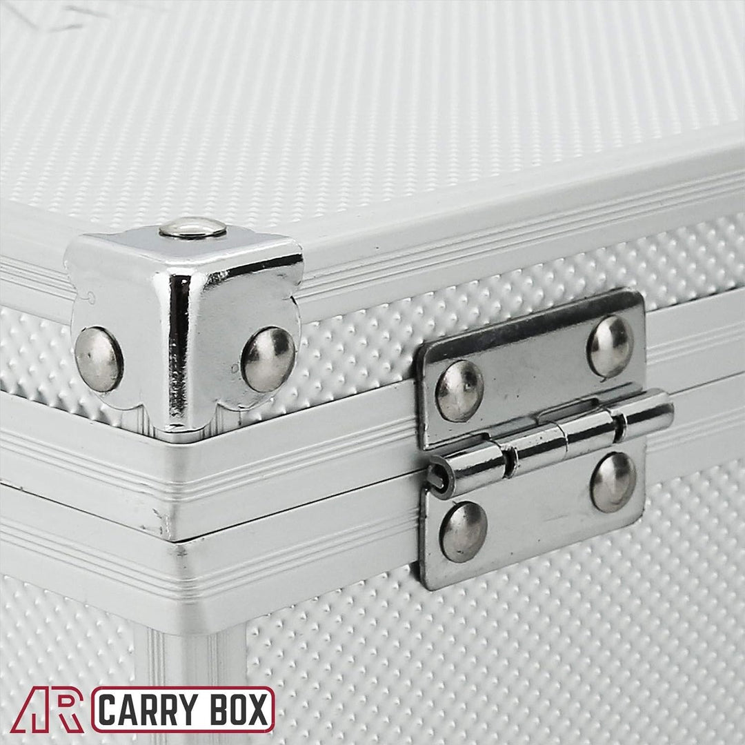 ECI AR Carry Box, kleiner Aluminium-Werkzeugkasten, leer, 260 x 210 x 80 mm, Farbe Aluminium/Silber,