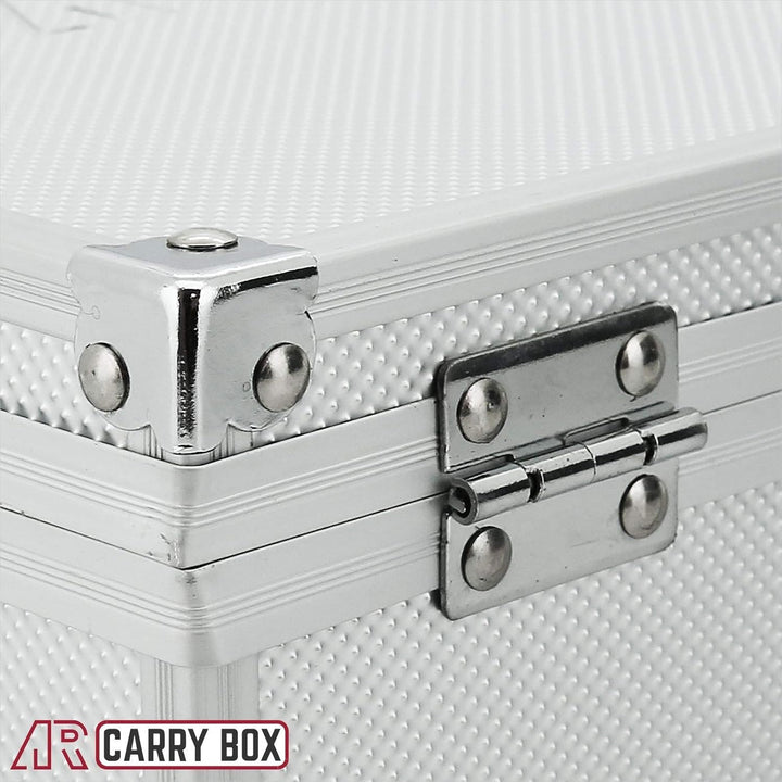 ECI AR Carry Box, kleiner Aluminium-Werkzeugkasten, leer, 260 x 210 x 80 mm, Farbe Aluminium/Silber,