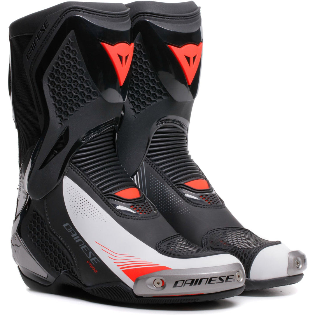 Dainese Torque 4 Damen Motorrad Stiefel 38 EU Black White Red Fluo, 38 EU Black White Red Fluo