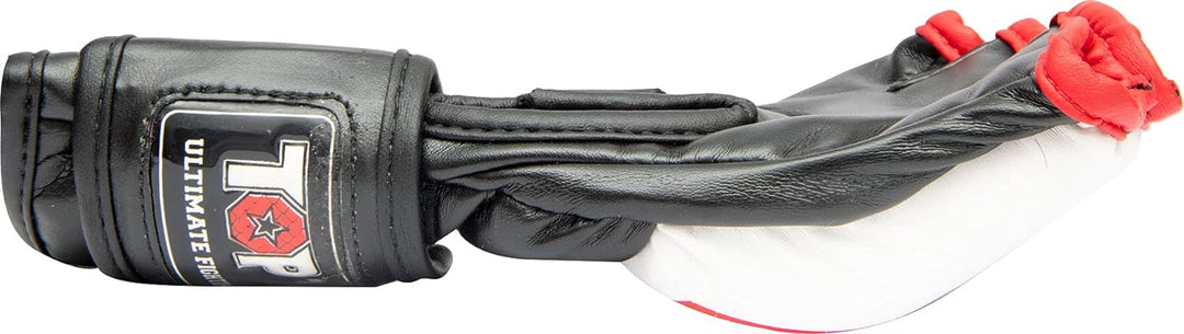 TOP TEN MMA Ultimate-Fight-Handschuhe „Octagon“ Weiss - Rot S, Weiss - Rot S