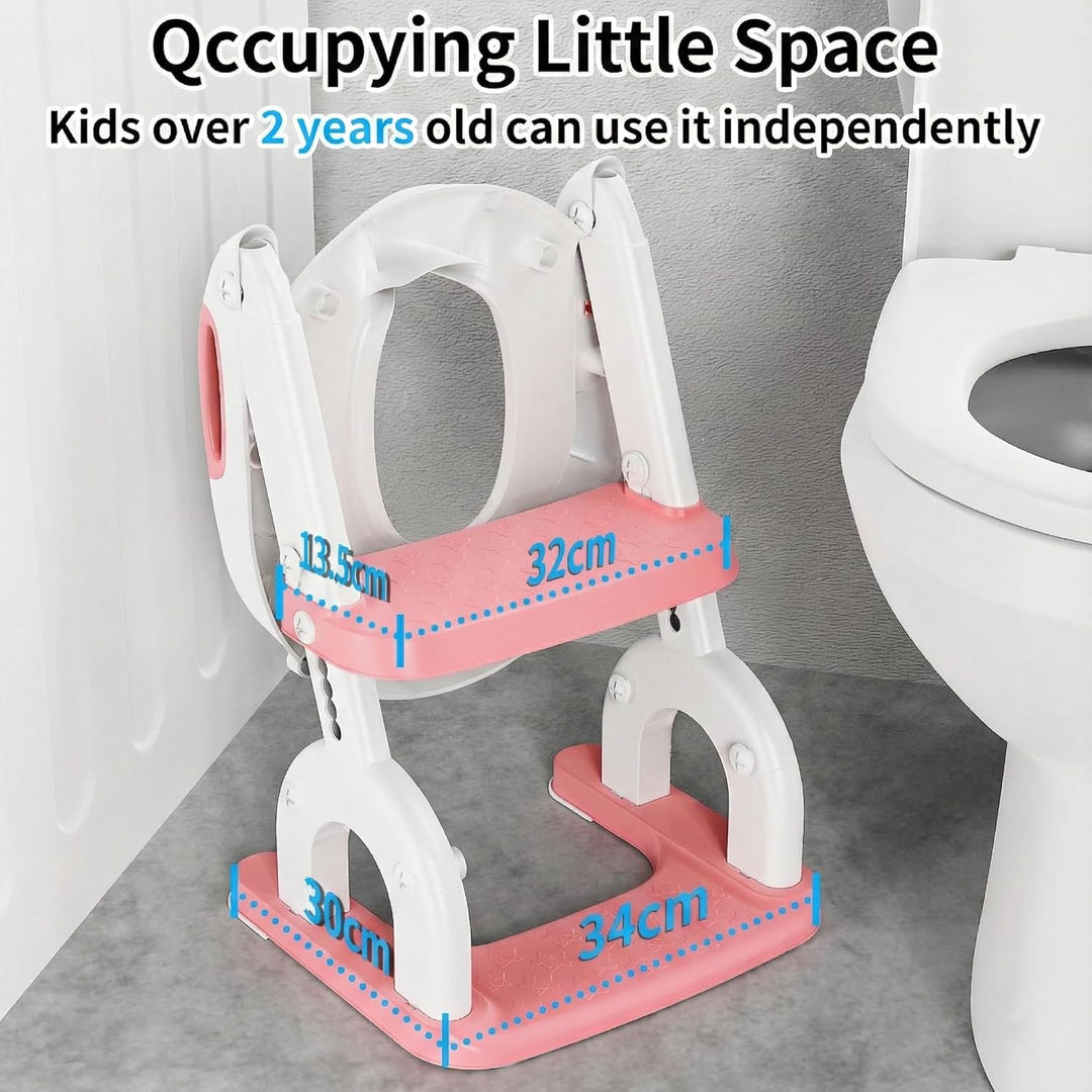 Toilettensitz Kinder mit Treppe, Upgraded WC Aufsatz für Kinder für Jungen und Mädchen, 2-in-1 Toile