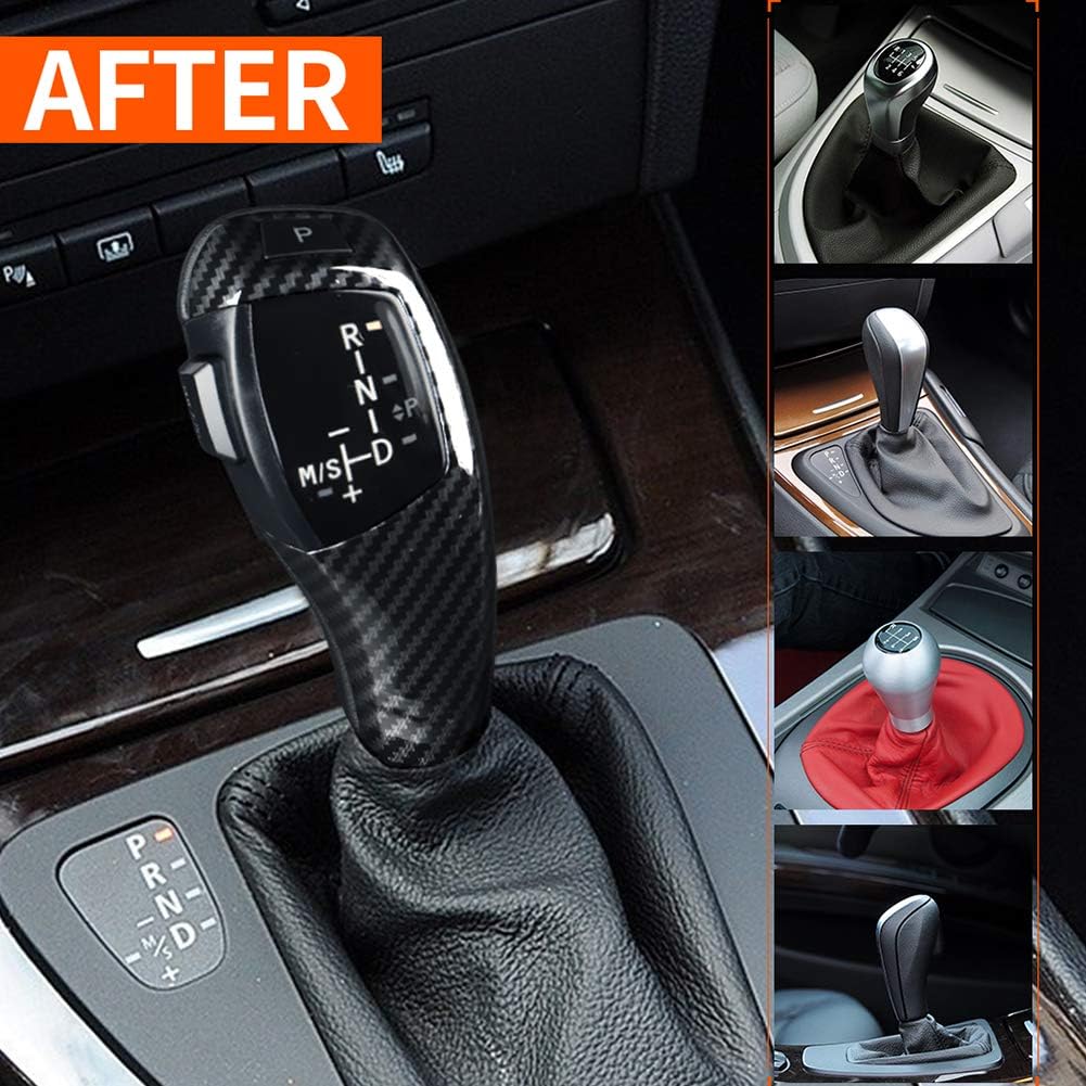 Dioche Schaltknauf, F30 Style Automatic Led Schaltknauf Nachrüstsatz für BMW E90 E92 E84 E89 Carbon