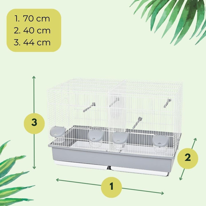 GarPet Vogelkäfig Teilbar Trennwand Trenngitter Vogel Käfig Zuchtkäfig Trennkäfig