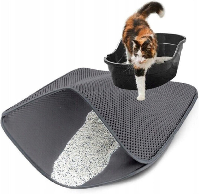 Katzenmatte Katzenklo Matte Katzenstreumatte Sammler Unterlage 2 Schicht wasserdicht für Katzen (45