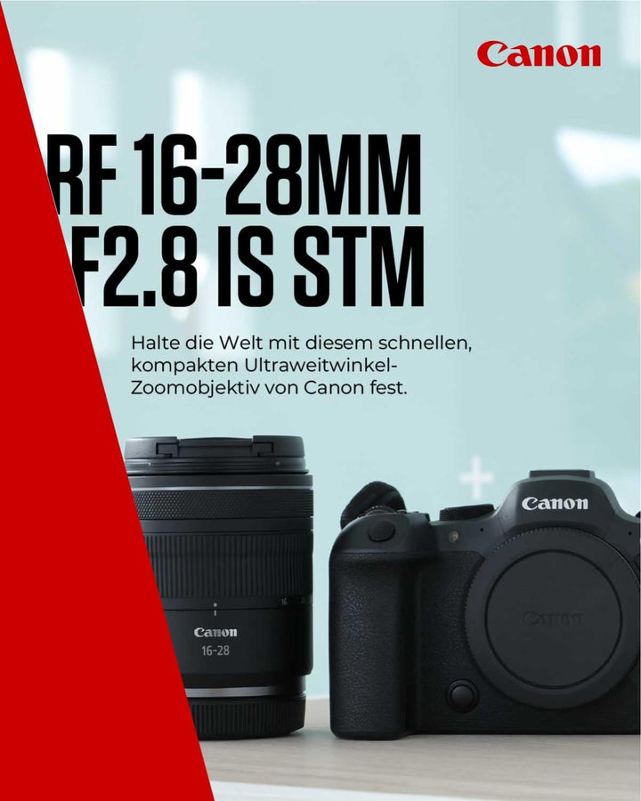 Canon Objektiv RF 16-28mm F2.8 is STM – Ultraweitwinkel-Zoomobjektiv mit 5,5-Stufen-Bildstabilisator