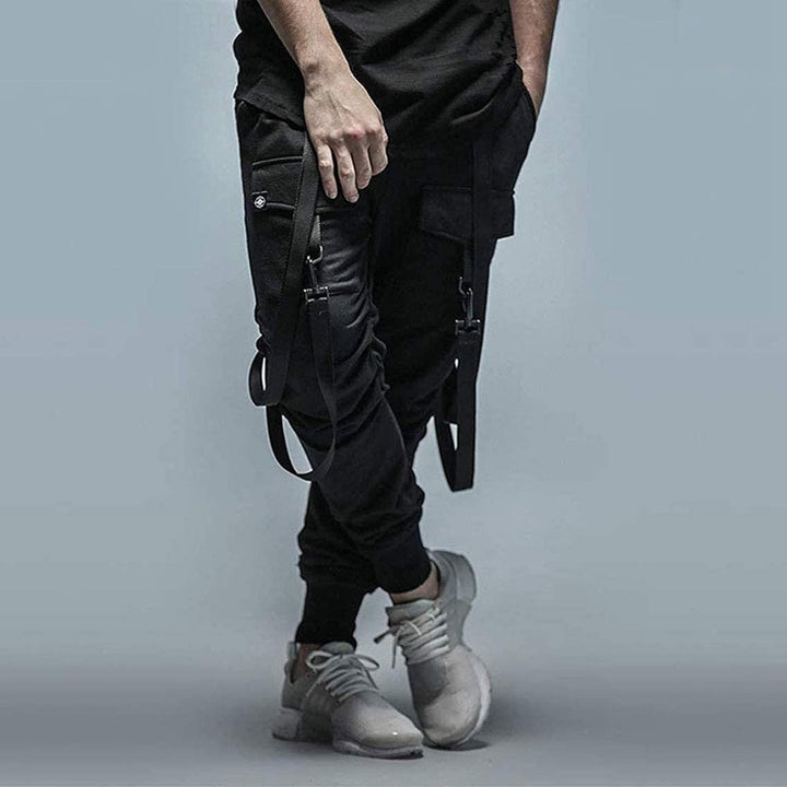 XYXIONGMAO Cargo Hip Hop Pants Streetwear Schwarz Jogger für Herren Taktische Gothic Japanische Stre