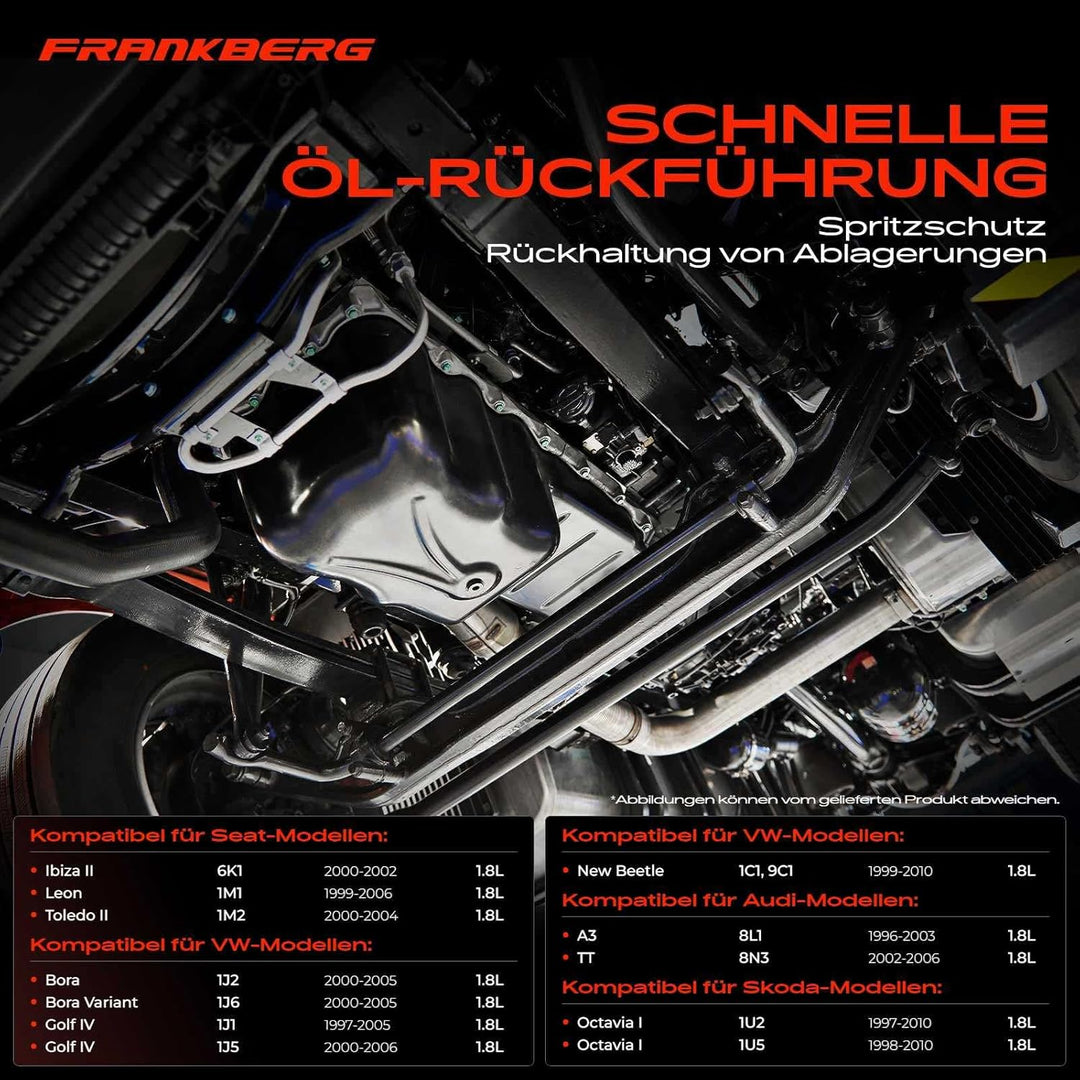 Frankberg Ölwanne Kompatibel mit A3 TT Ibiza II Leon Toledo II Octavia I B-o-r-a Golf IV New Beetle