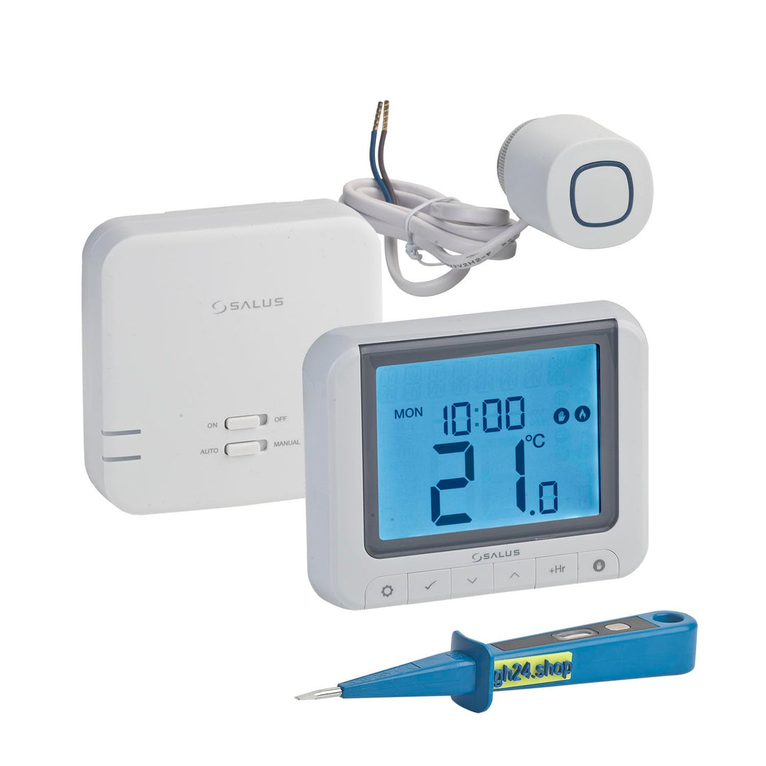 grenda-hammer® | Heizung Einzelraumregelung Digitaler Funk Raumthermostat mit Empfänger und 1x Stell