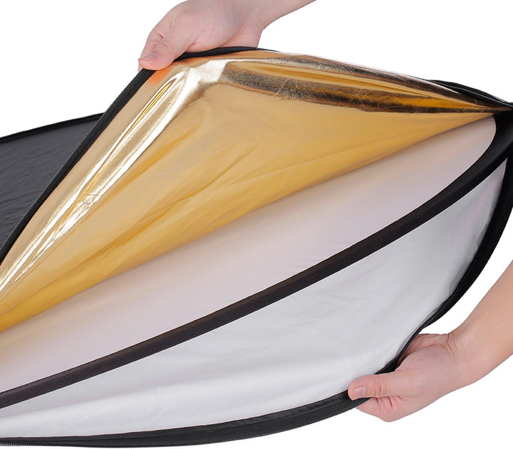 Neewer Fotografie 5-in-1 Multi-Lichtreflektor (110cm) mit hochwertiger metallischer Klemmhalter für