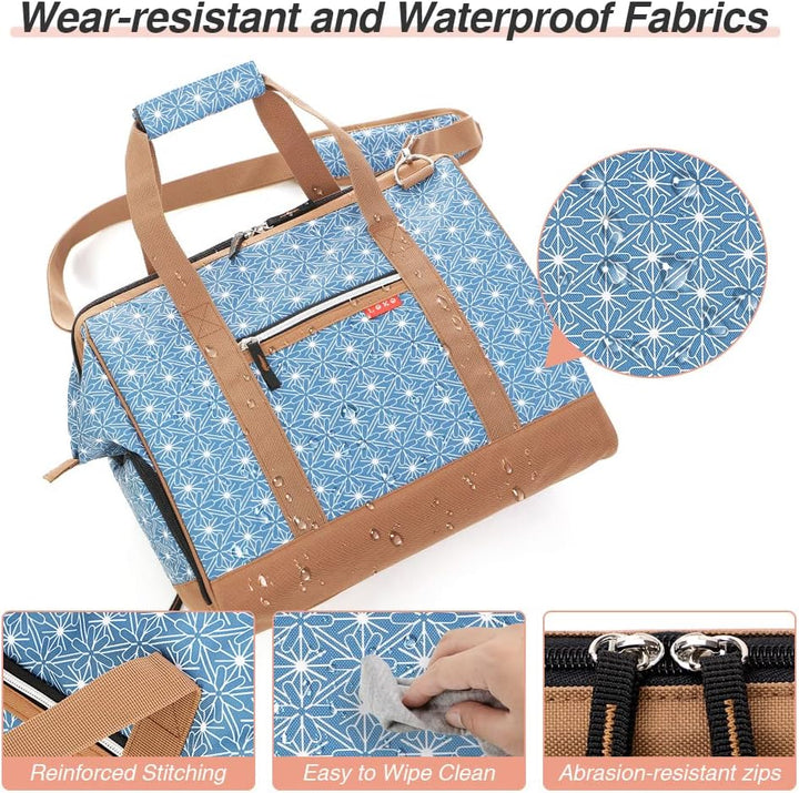 Lekesky Kleine Reisetasche Weekender Damen, Sporttasche mit Schuhfach, Grosses Öffnungsdesign, 33L f