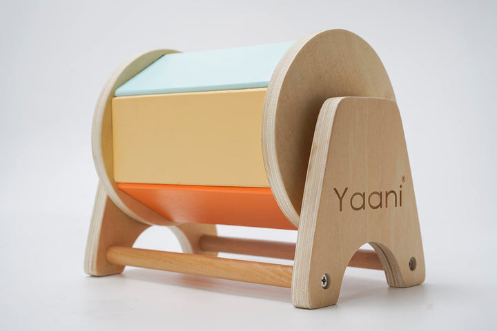 YAANI Montessori Spinning Drum Montessori Spielzeug für Säugling 6-12 Monate 1 Jahr alte Babys Klein