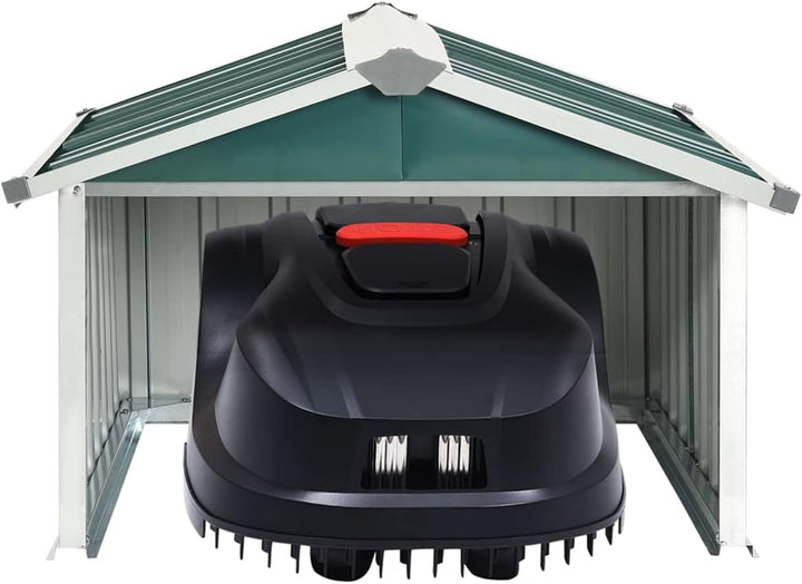 Tidyard Rasenmäher Garage Stahlkonstruktion Mähroboter Garage Rasenrobotergarage Gartenhaus Carport