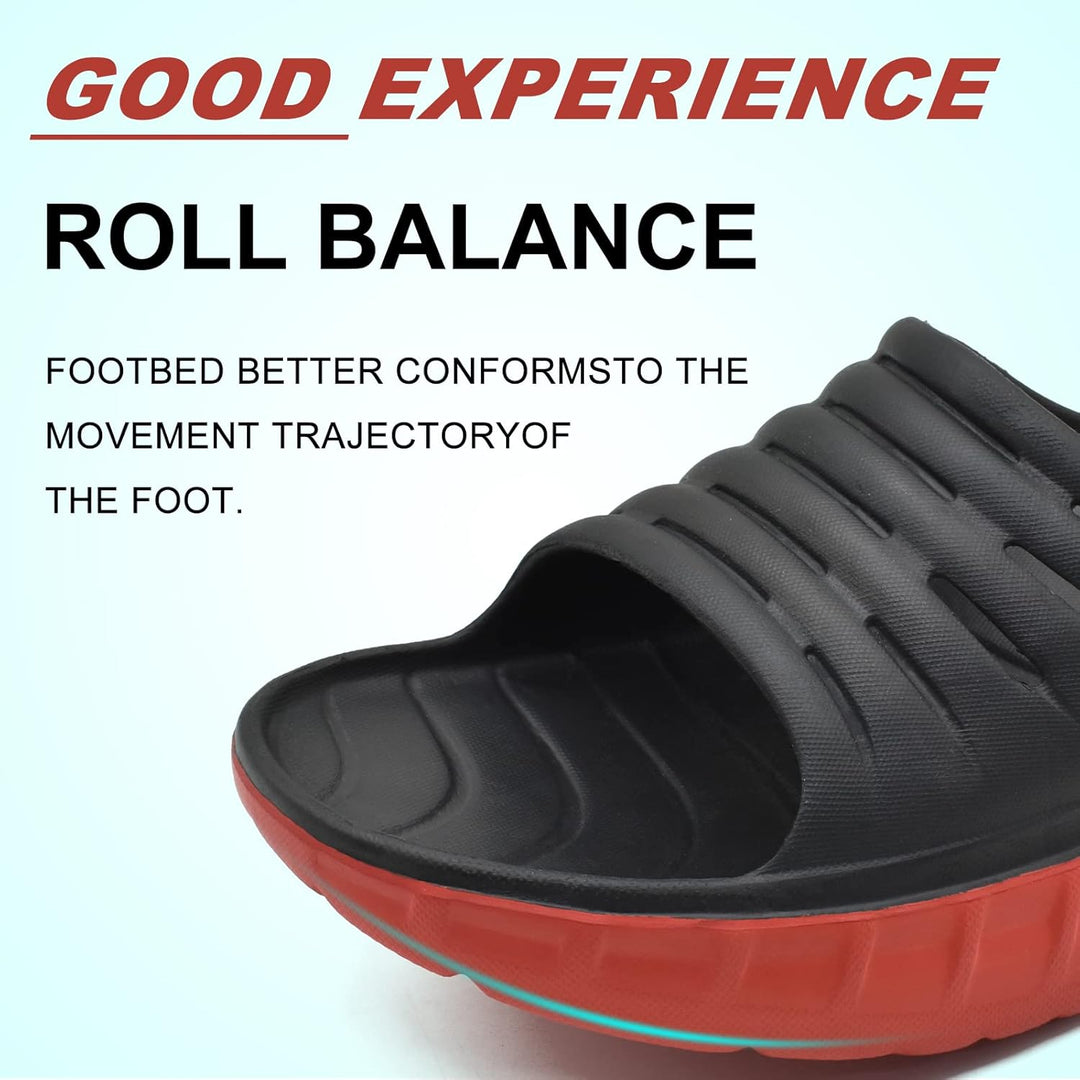 KuaiLu Recovery Sandalen Herren Bequeme Plantarfasziitis Schlappen Orthopädische Offene Zehen Männer