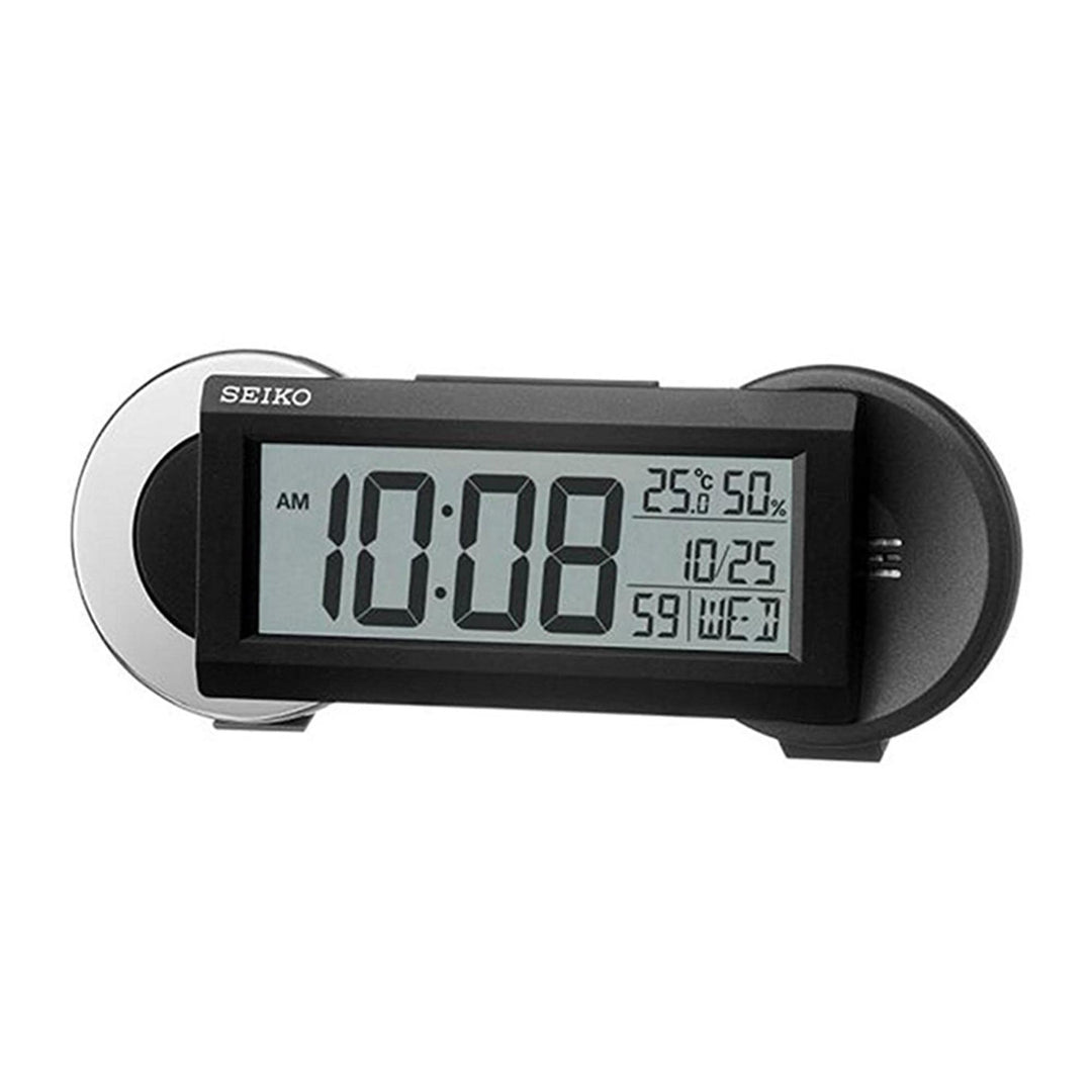 Seiko Digitale Tischuhr, schwarzes Gehäuse, QHL071K