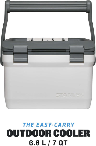 Stanley Adventure Outdoor Cooler 6,6 Liter / 7QT Polar Weiss - Camping Kühlbox Klein - BPA-frei - De