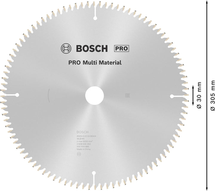 Bosch Professional Kreissägeblatt (für Multi Material, AussenØ: 305mm, Bohrung: 30mm, Zubehör für Ka