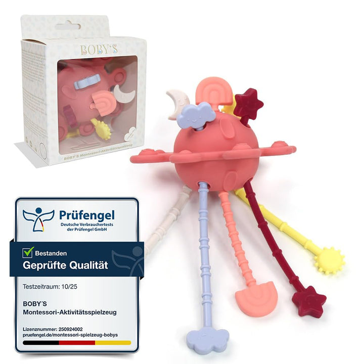 BOBY’S Activity Greifball Baby Spielzeug Silikon Beissring sensorisches Montessori Motorik Spielzeug