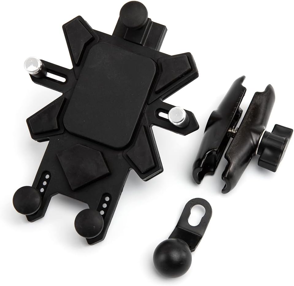 APEBAZY Motorrad-Fahrrad-Telefonhalterung, verstellbar, schwenkbar, stossfest und robust, Universal-