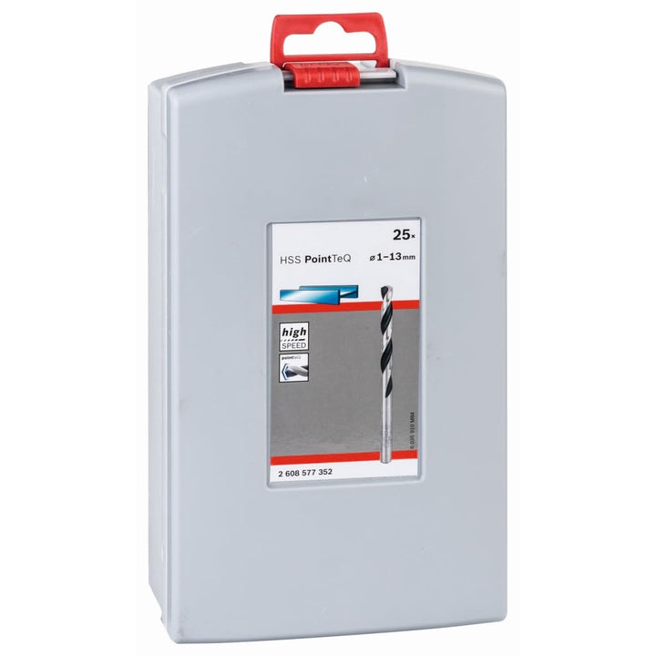 Bosch Accessories 25tlg. HSS Spiralbohrer PointTeQ Set (für Metall, ProBox, Zubehör Bohrschrauber),