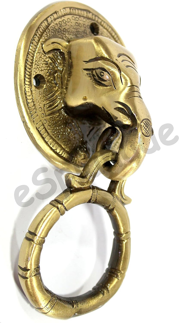 eSplanade Zahlungs-Management Bronzepferdekaninchen-Ren-Elefantklopfer Elefant Golden, Elefant