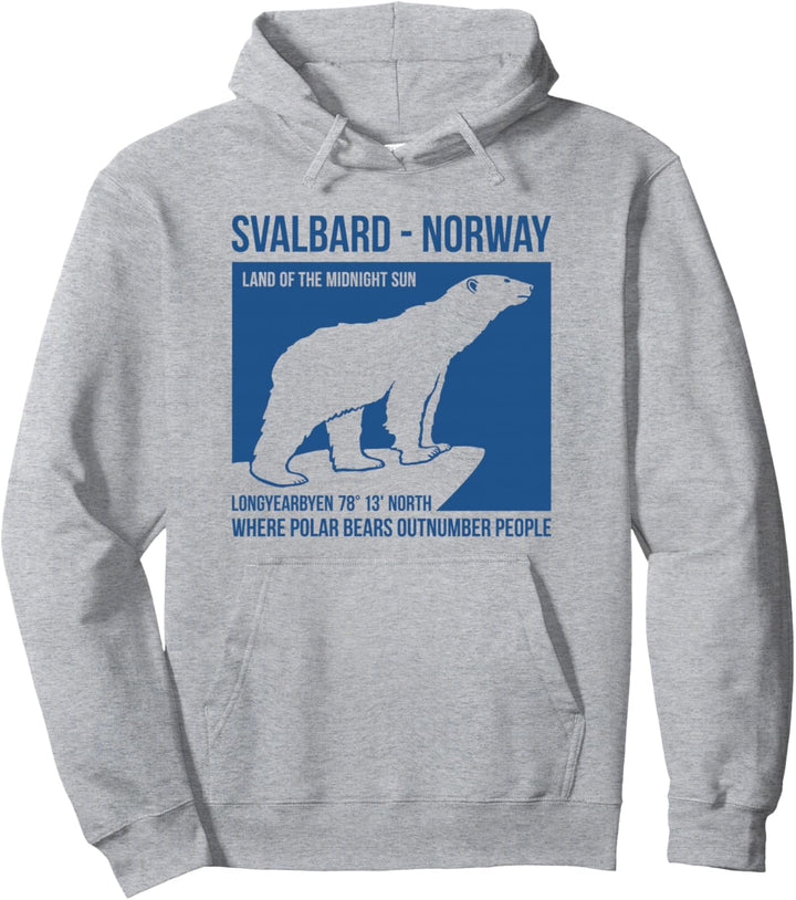 Svalbard Norway Polar Bears Longyearbyen Spitsbergen Aurora Pullover Hoodie