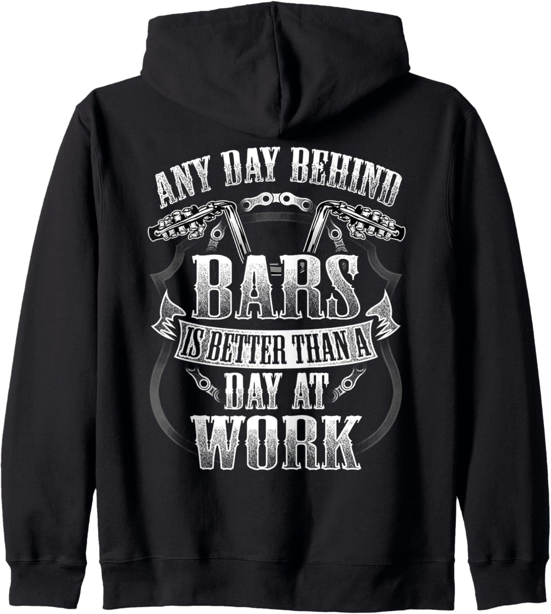 Edgy Back Print Biker Funny Quote Motorcycle Rider Graphic Kapuzenjacke