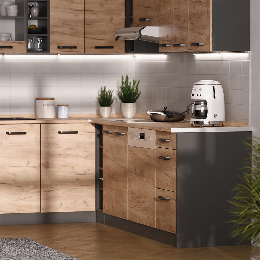 Vicco Seitenblenden für den Unterschrank R-Line Anthrazit | 2er Set, zur freien Kombination innerhal