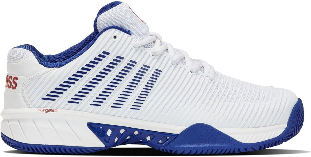 K-Swiss Herren Hypercourt Express Clay Tennisschuhe Sandplatzschuh Weiss - 42.5 EU White Bleu Mars R