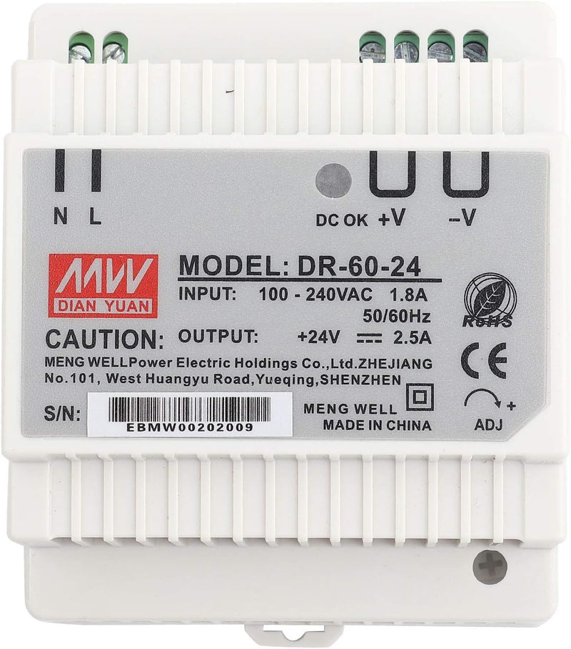 DR-60-24 60 W Industrielles Netzteil mit Einer Schiene, 24 V AC/DC, Industrie-Schaltnetzteil