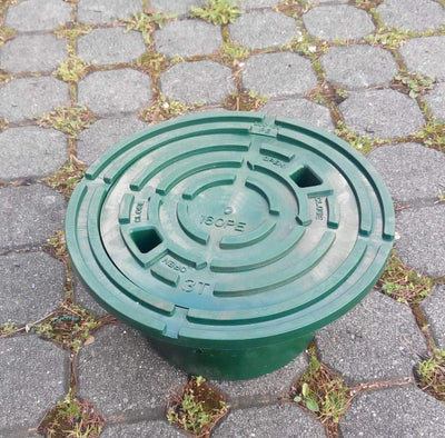 Varile DN160-DN200 Kontrollschachtdeckel Adapter Grün Rohrkappe, Deckel für Steigrohr, Grün