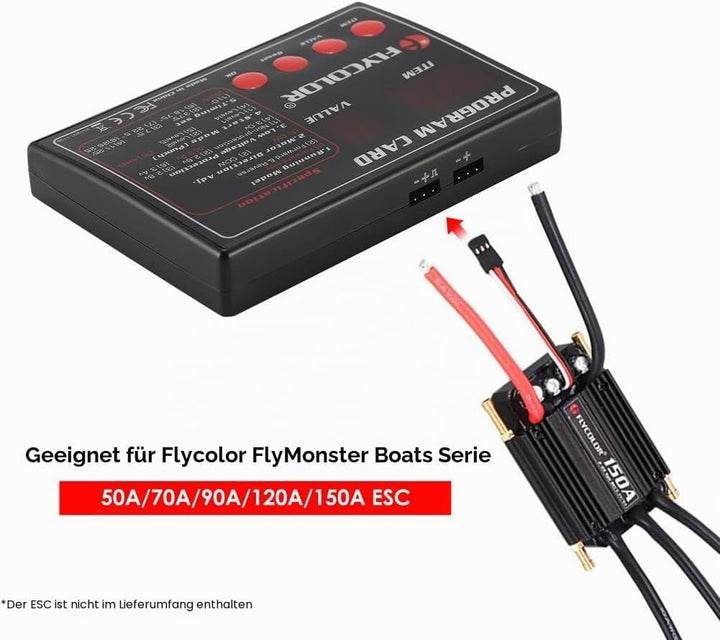 FlyMonster Programmierungskarte für ferngesteuerte RC-Boote Schiff ESC Elektronischer Geschwindigkei