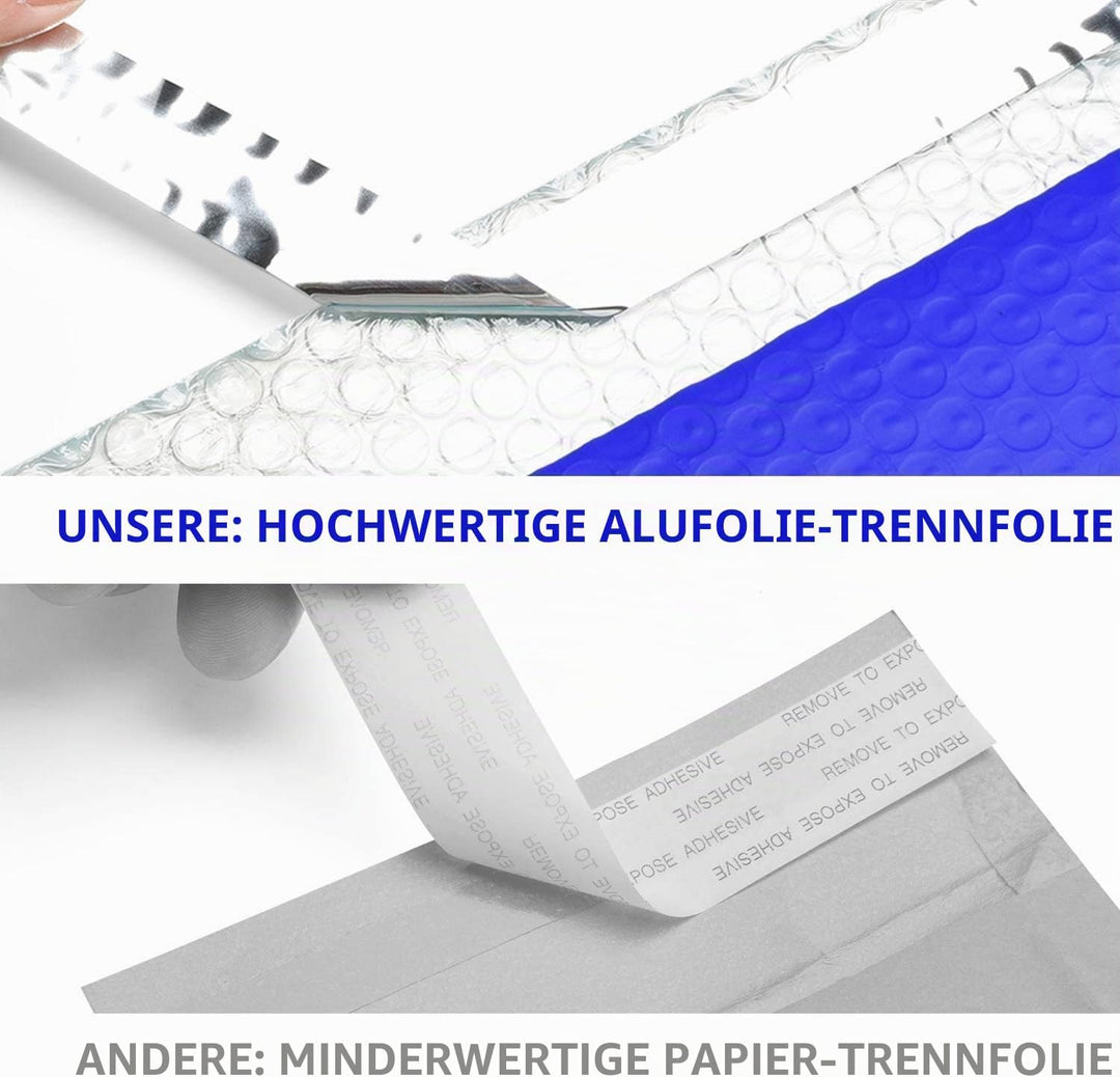 Switory 50 Stück Versandtaschen A5 Polsterumschläge 15,3 cm x 26,9 cm Poly Bubble Mailer Gepolsterte