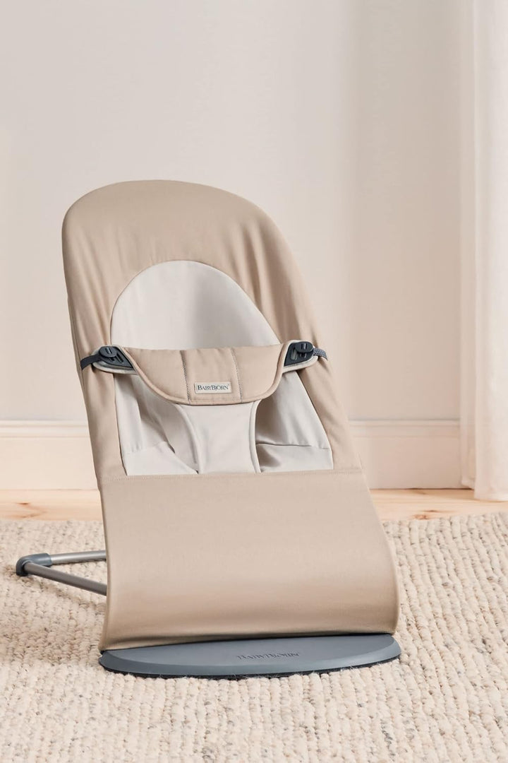 BabyBjörn Babywippe Balance Soft, Gewebt, Khaki/Beige