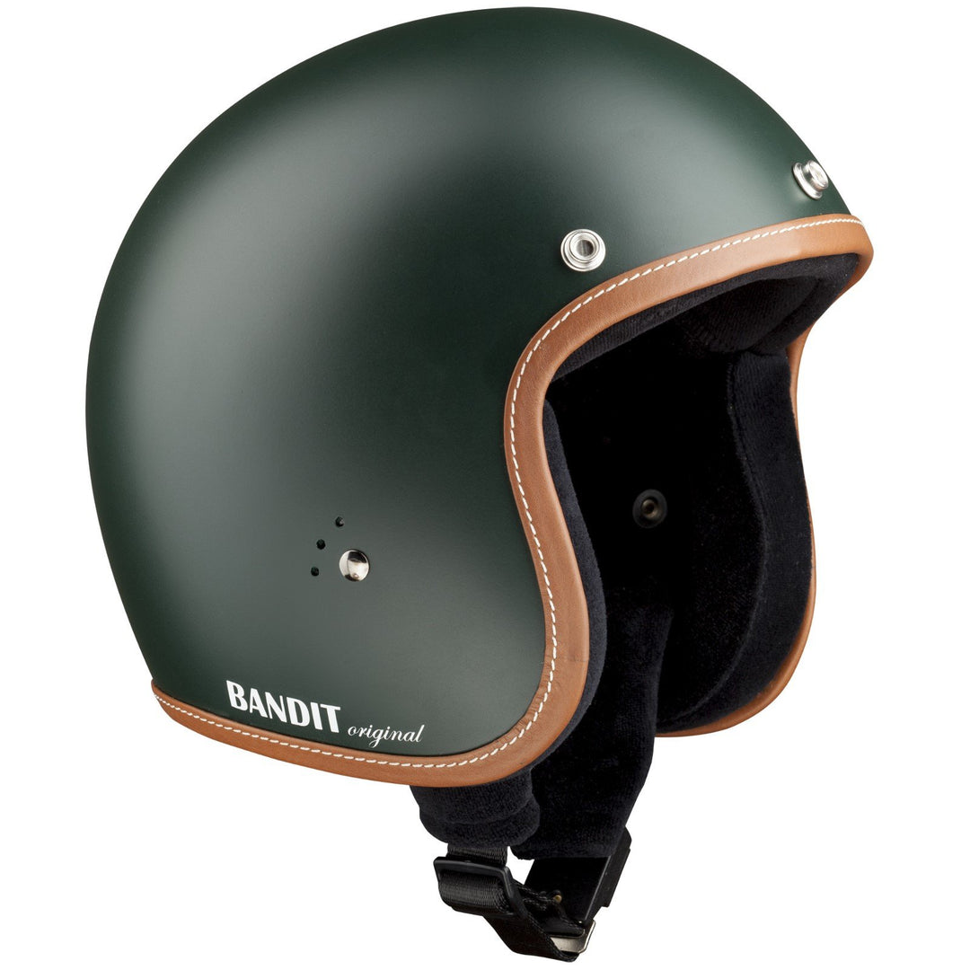Bandit Helmets Jethelm premium kleine Bauweise Innenfutter Baumwolle Brillenschlaufe Sonnenschild, G