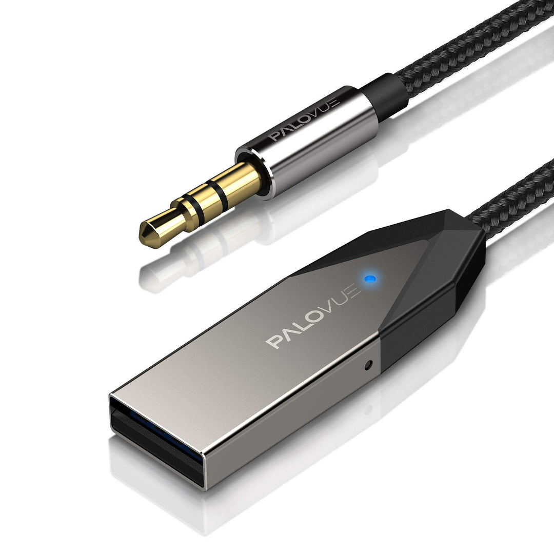 Palovue Bluetooth 5.0 Receiver, Wireless Car Kit for Music Streaming and Hands-Free Calling for Car/