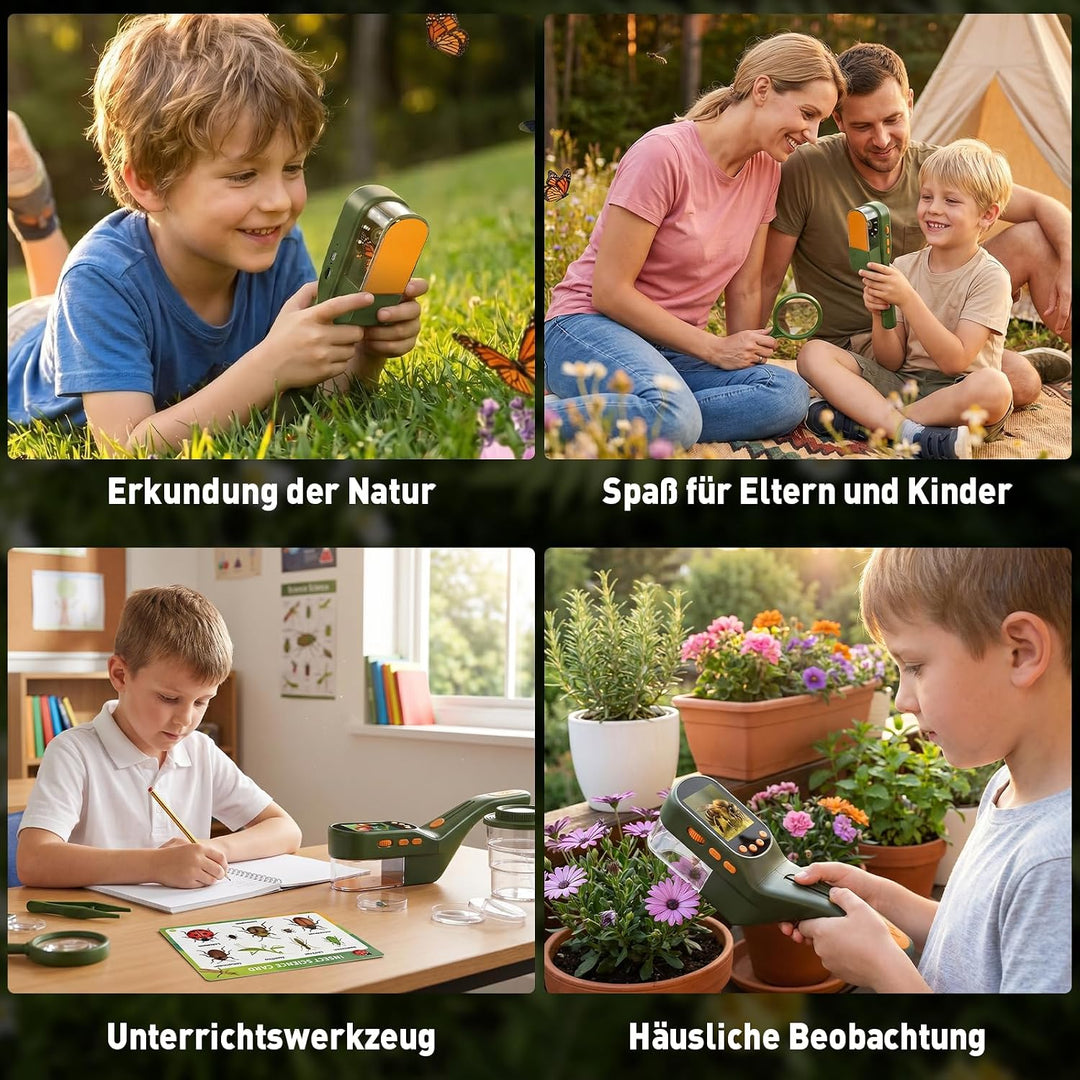 Entdecker Set für Kinder - Insektenfänger Spielzeug mit 500X Bildschirm, Insekten Beobachtungsbox, K