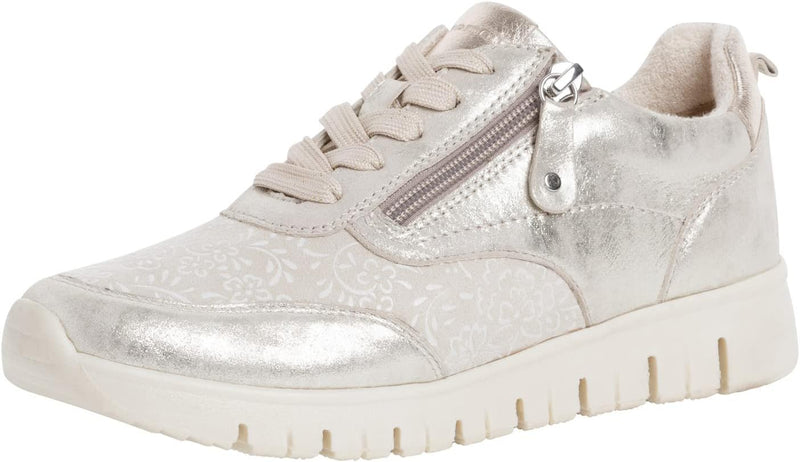 Tamaris Comfort Damen Sneaker 8-8-83705-20 Comfort fit 37 EU Weit Light Gold, 37 EU Weit Light Gold