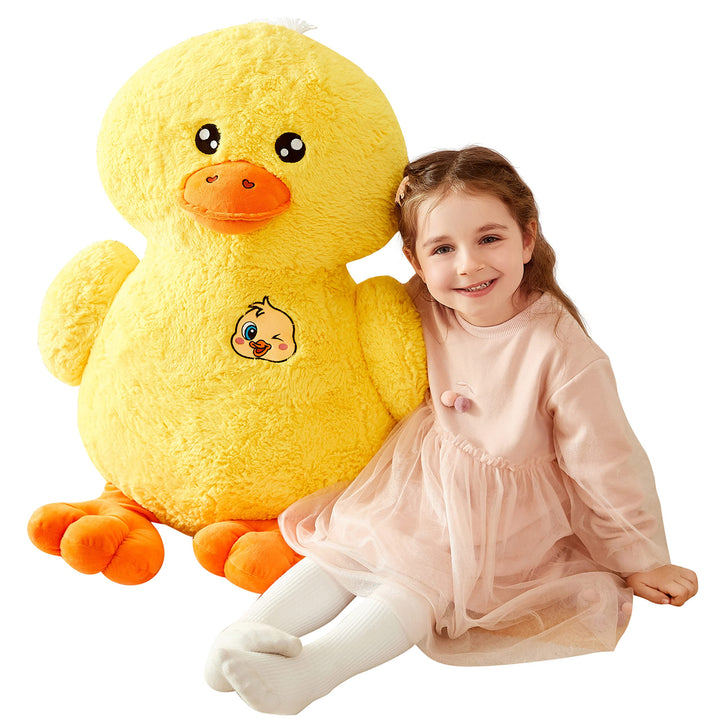 IKASA Gross Ente Stofftier Riesenente Plüschtiere für Kinder - Riesen Kuscheltier Gross Plüschtier S