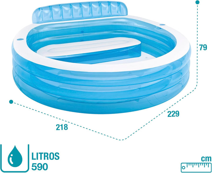 Intex 57190NP Swim Center Family Lounge Pool, 229 x 218 x 76 cm