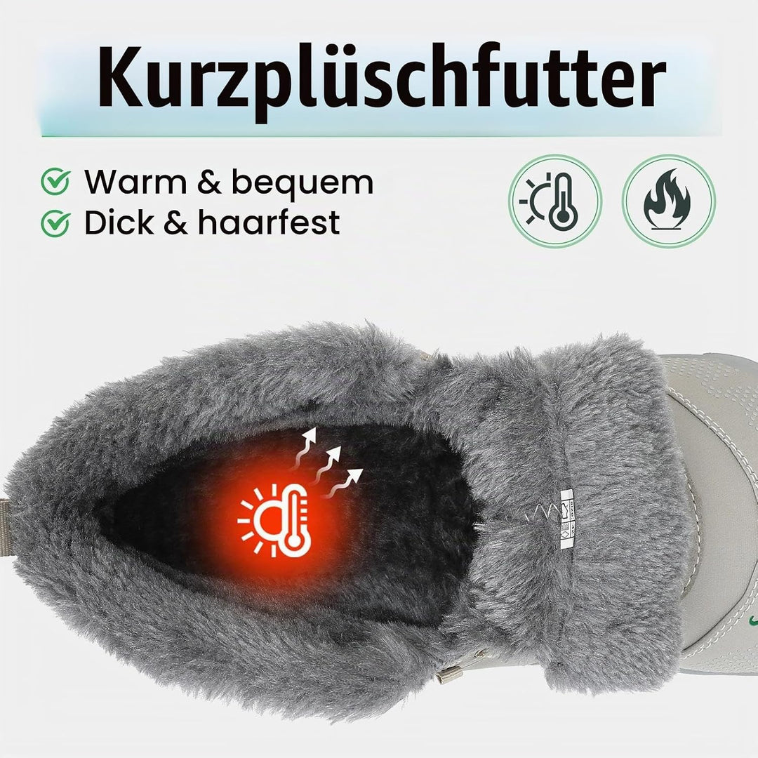 SAGUARO Barfussschuhe Gefüttert Herren Winterschuhe Damen Warm Winterstiefel 36 EU Weiss, 36 EU Weis