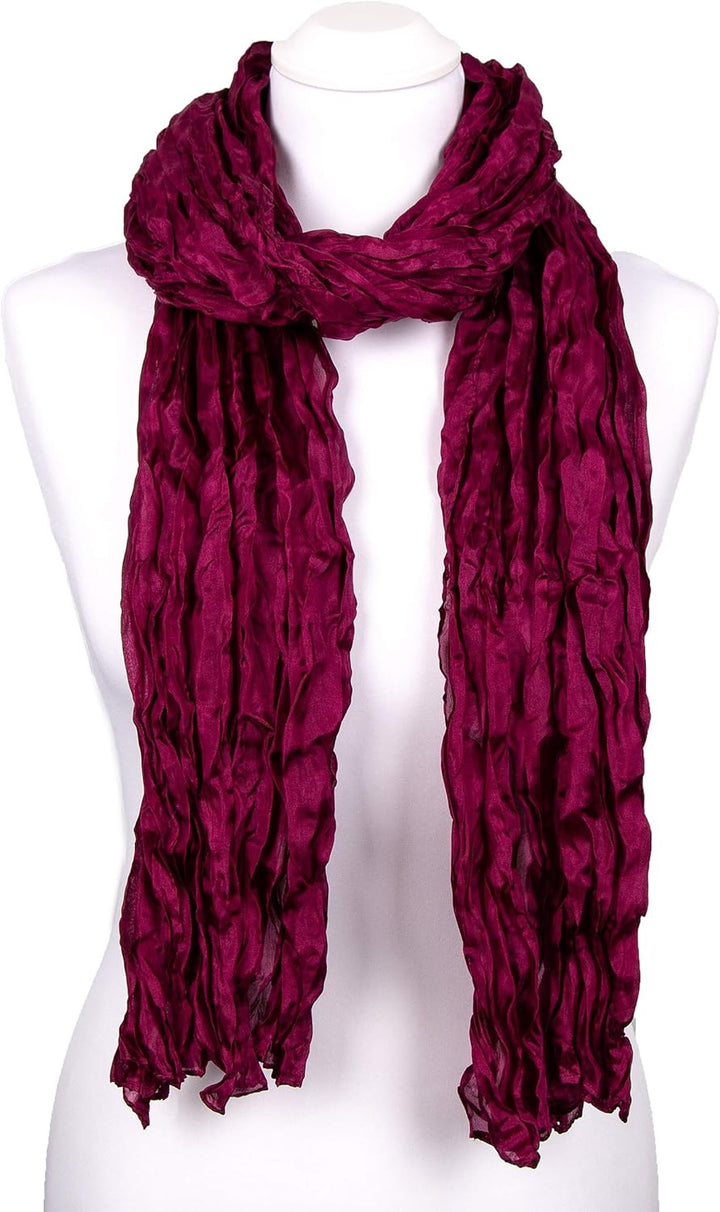 Tinitex Knitterschal Halstuch Schal XXL violett lila purple Seide 180x90cm